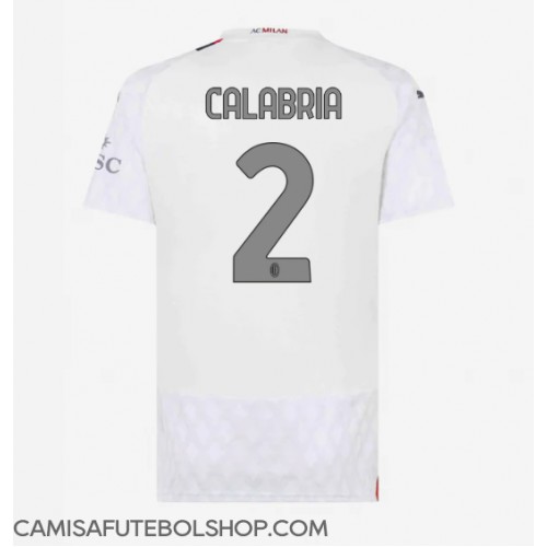 Camisa de time de futebol AC Milan Davide Calabria #2 Replicas 2º Equipamento Feminina 2023-24 Manga Curta